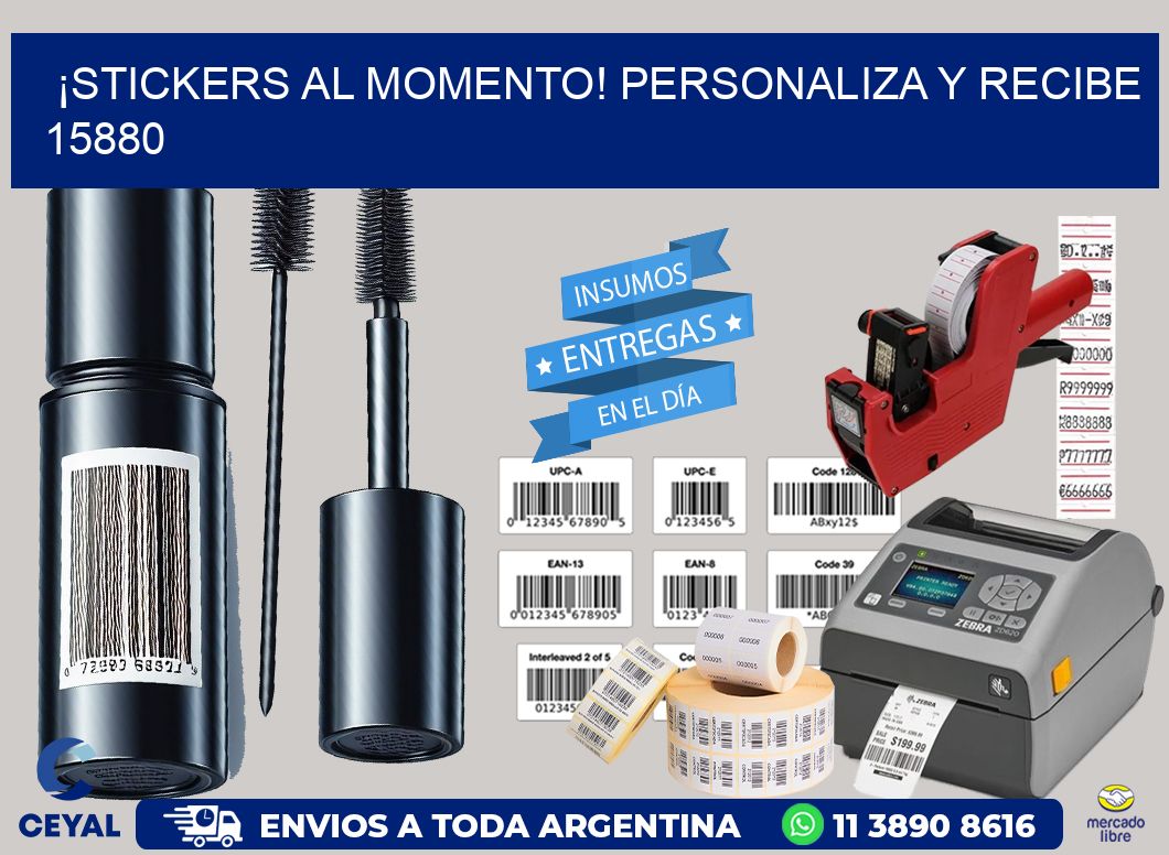 ¡Stickers al Momento! Personaliza y Recibe 15880