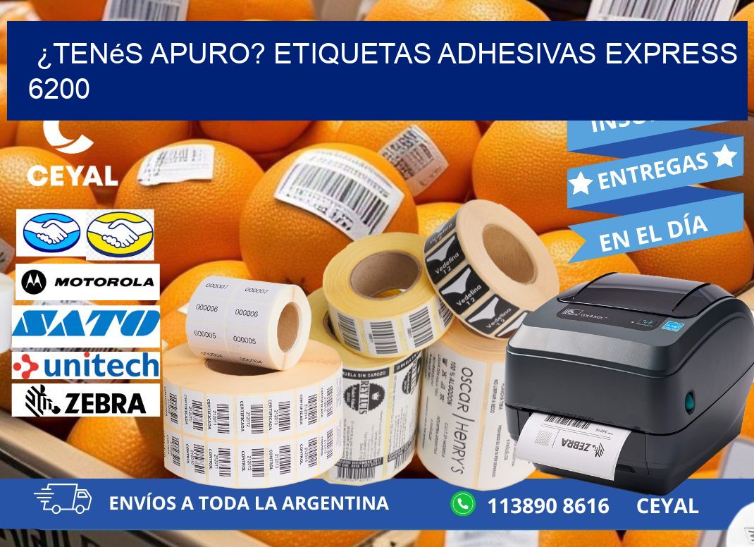 ¿Tenés Apuro? Etiquetas Adhesivas Express 6200
