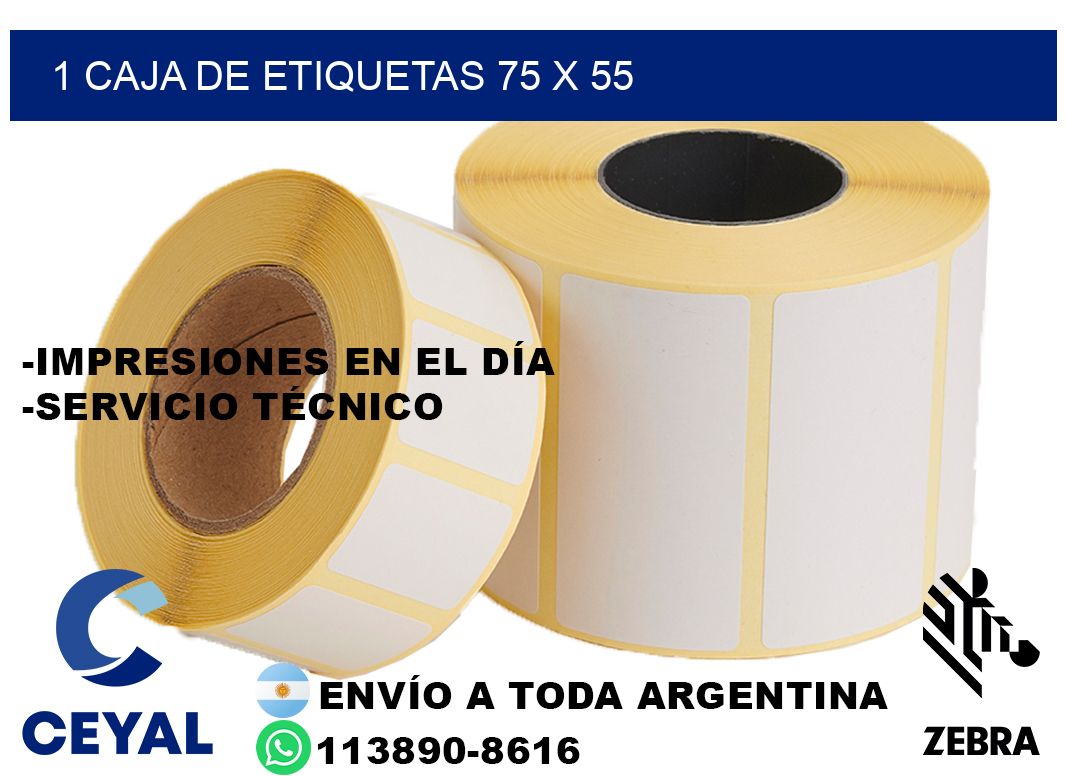 1 caja de etiquetas 75 x 55