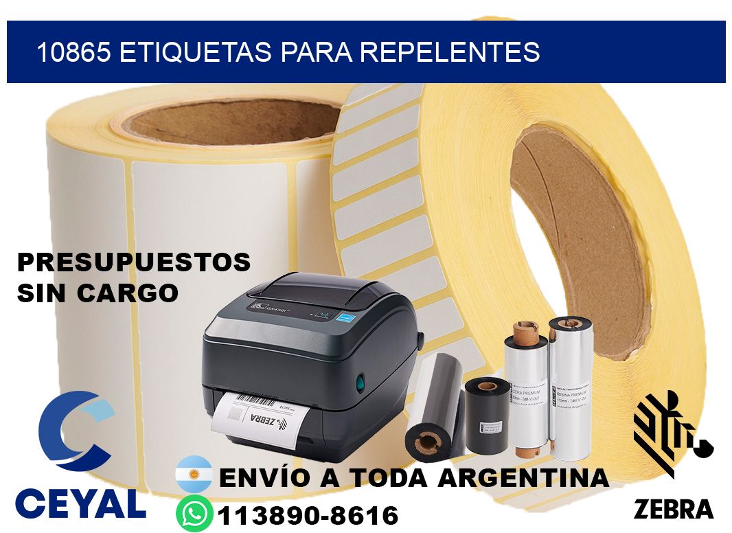 10865 Etiquetas para repelentes