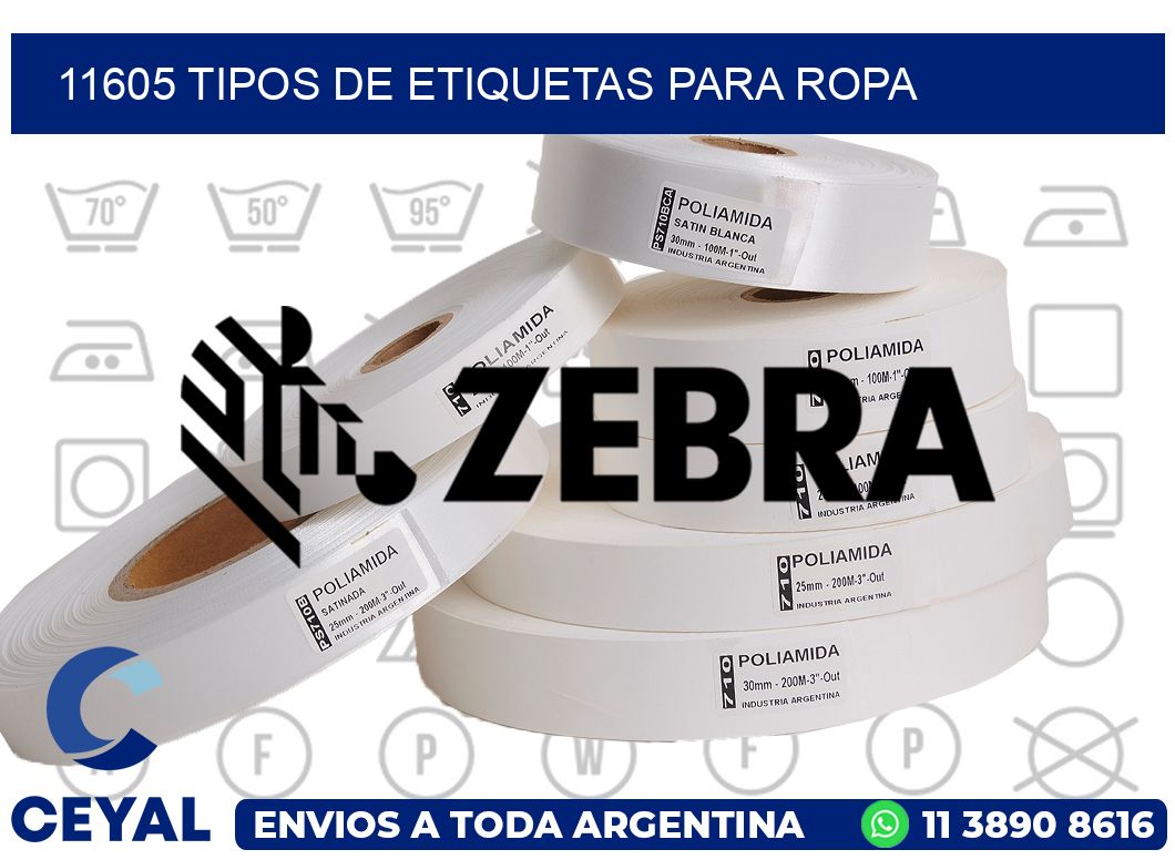 11605 tipos de etiquetas para ropa