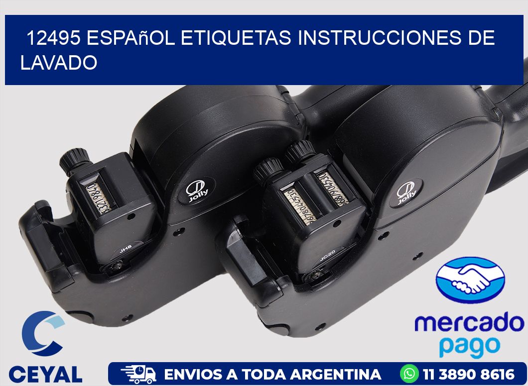 12495 español etiquetas instrucciones de lavado