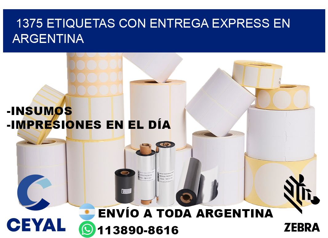 1375 Etiquetas con entrega express en Argentina