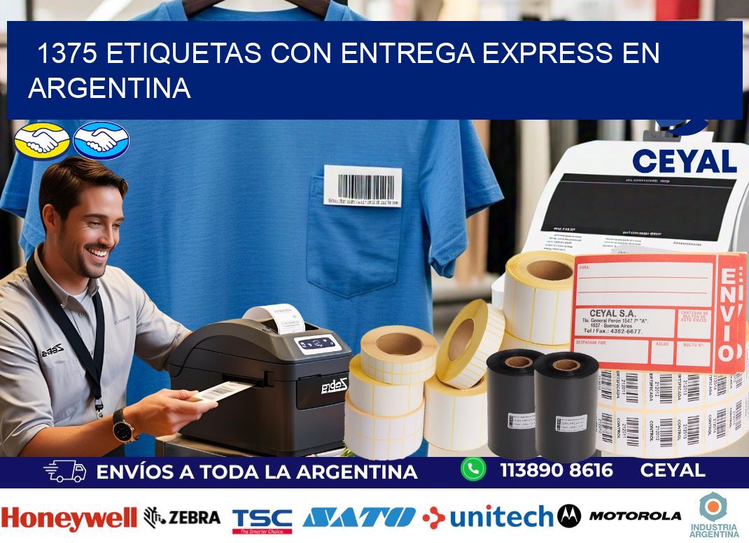 1375 Etiquetas con entrega express en Argentina