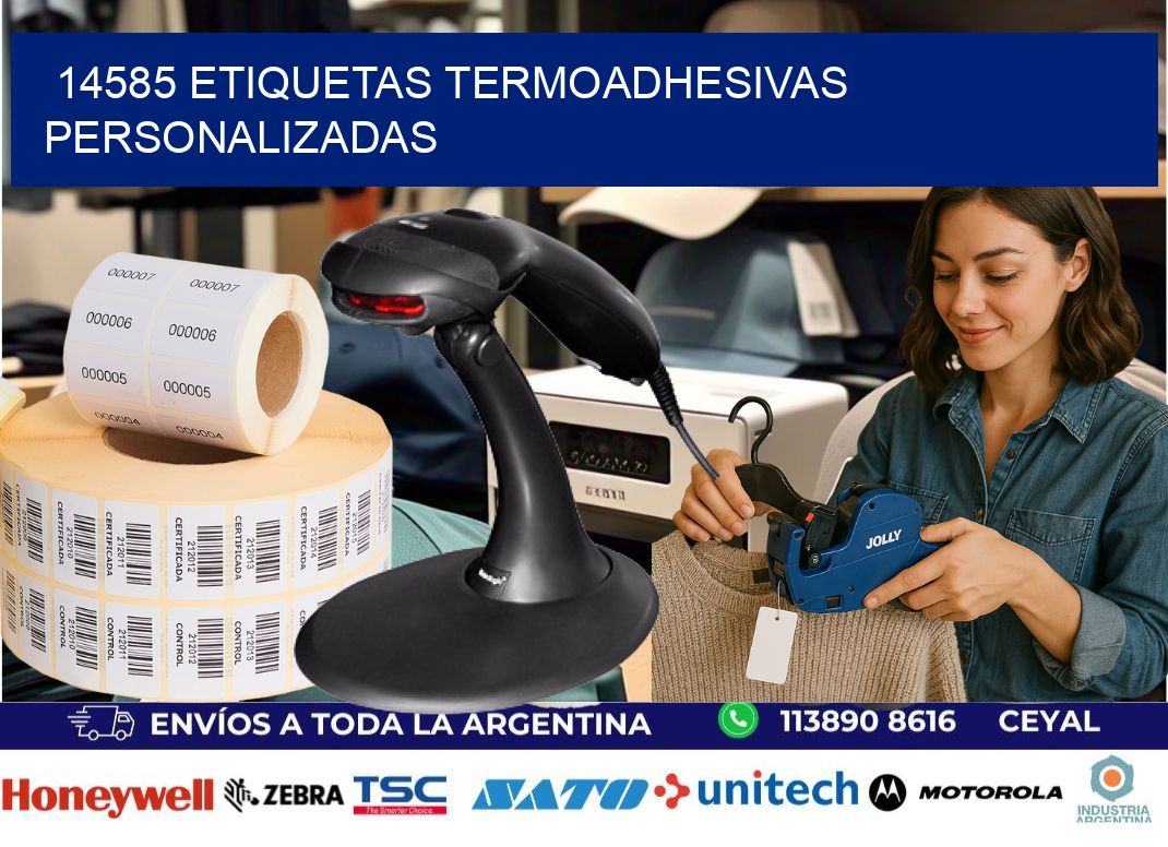 14585 Etiquetas termoadhesivas personalizadas