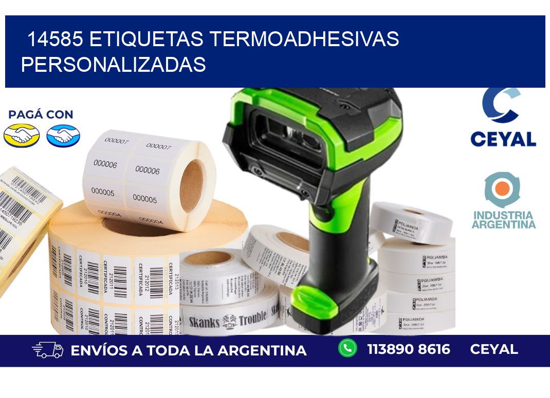 14585 Etiquetas termoadhesivas personalizadas