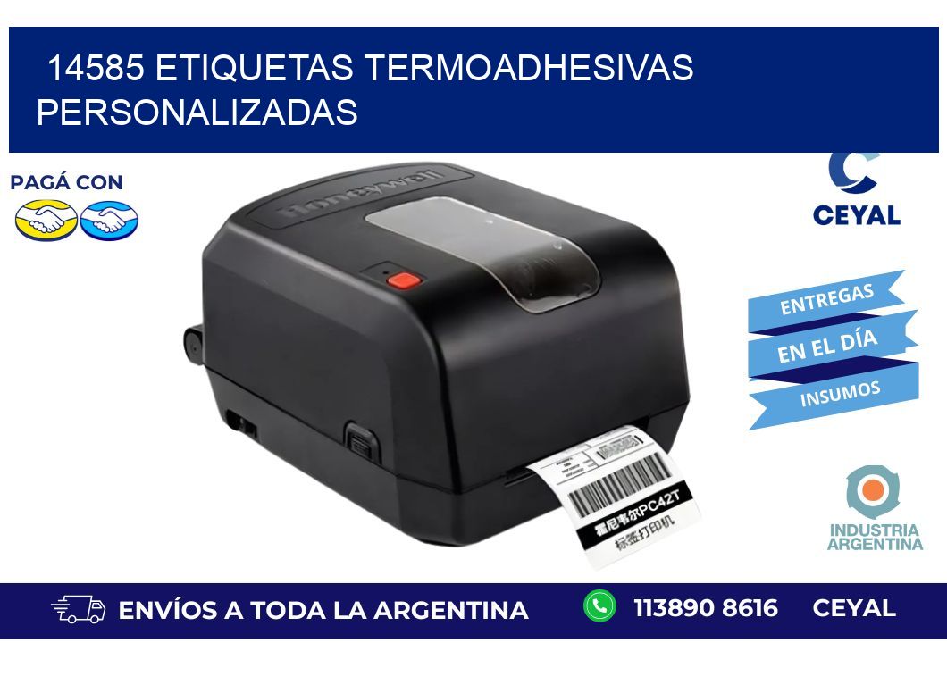14585 Etiquetas termoadhesivas personalizadas