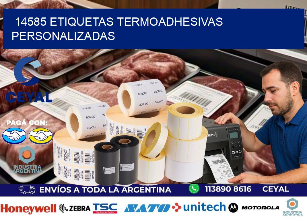 14585 Etiquetas termoadhesivas personalizadas