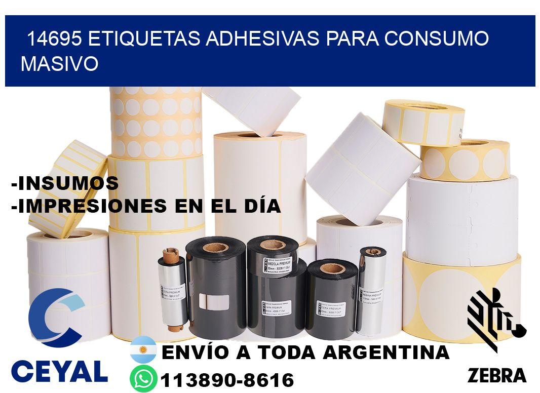 14695 Etiquetas adhesivas para consumo masivo