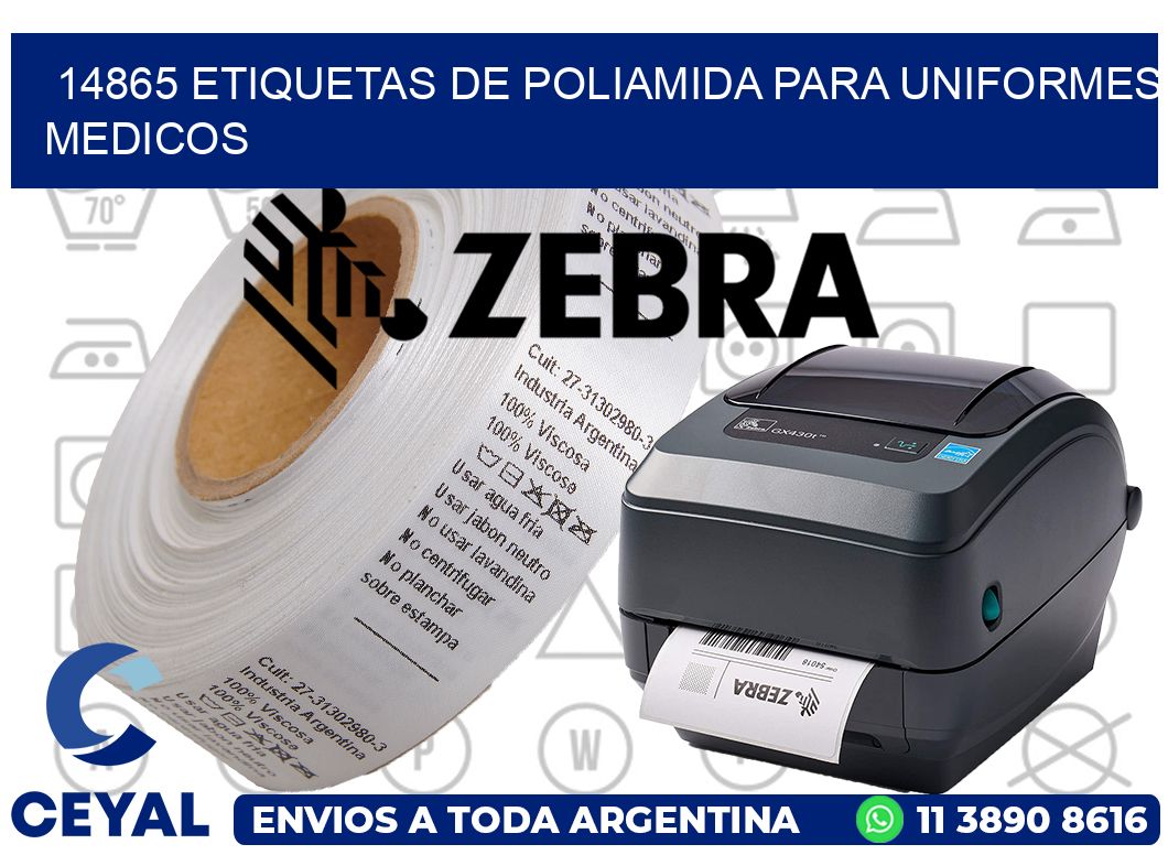 14865 Etiquetas de poliamida para uniformes medicos