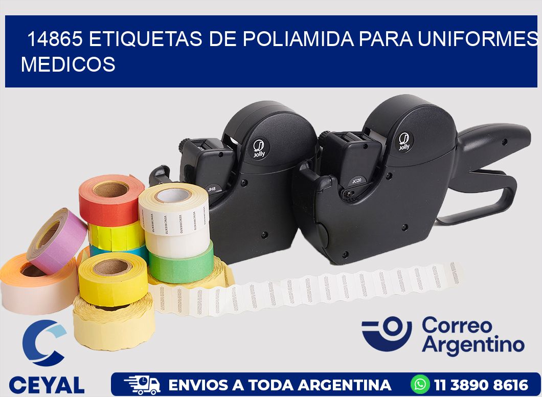 14865 Etiquetas de poliamida para uniformes medicos