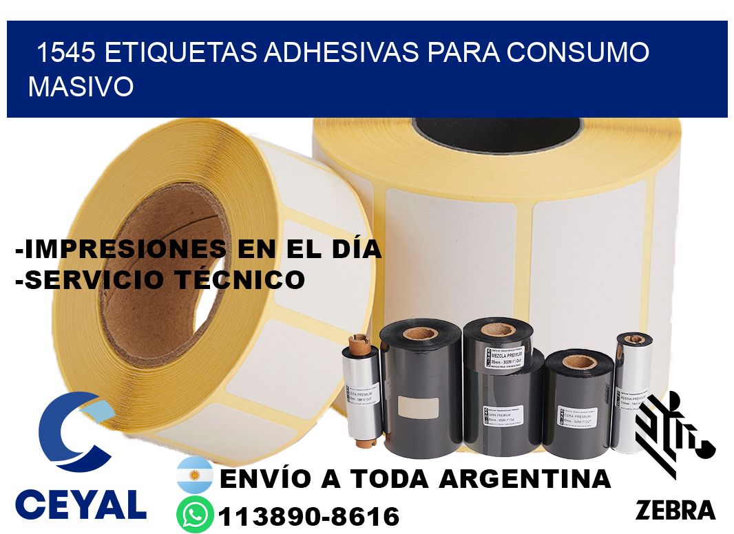 1545 Etiquetas adhesivas para consumo masivo