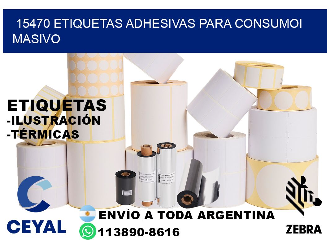 15470 Etiquetas adhesivas para consumoi masivo