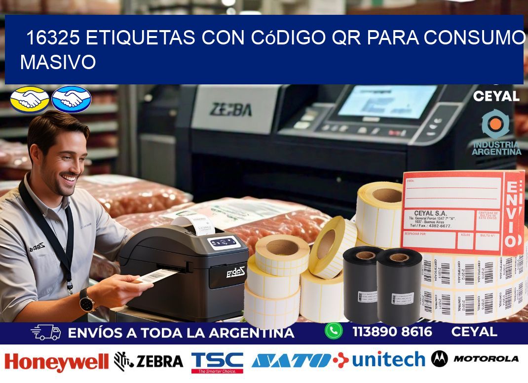 16325 Etiquetas con código QR para consumo masivo