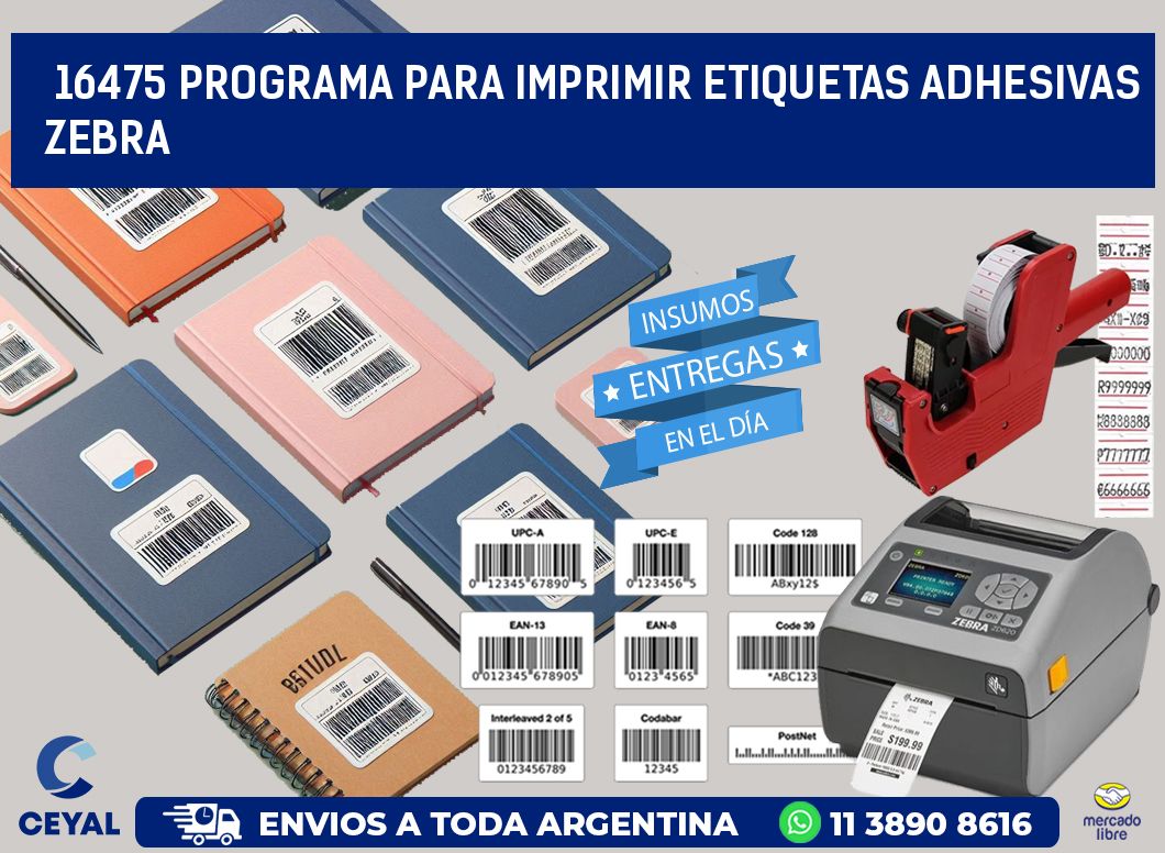 16475 Programa para imprimir etiquetas adhesivas zebra