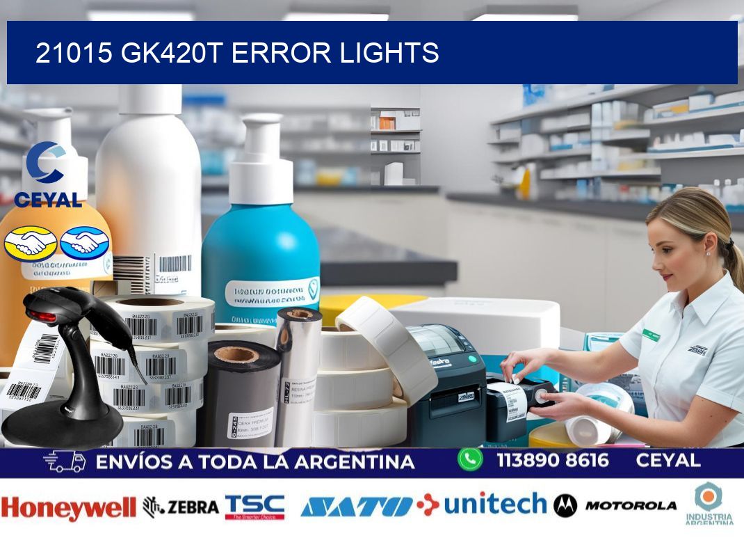 21015 GK420T error lights