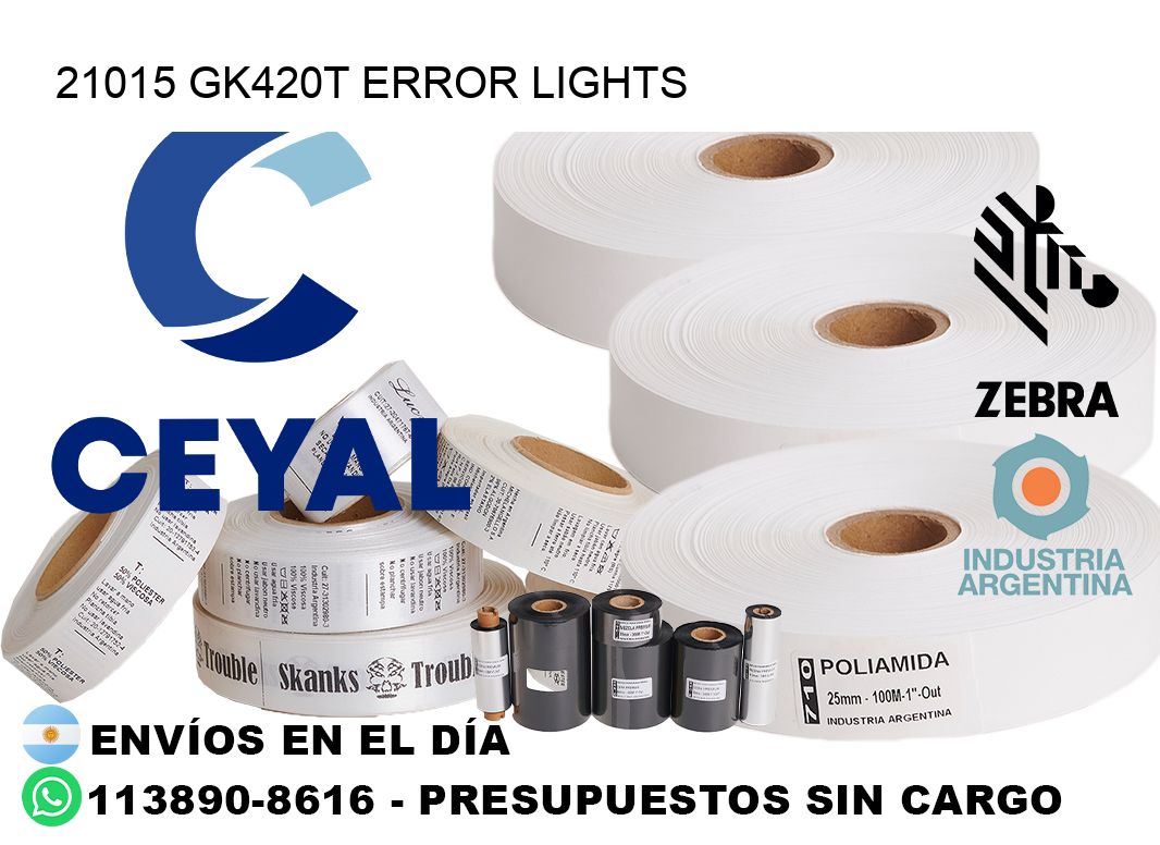 21015 GK420T error lights