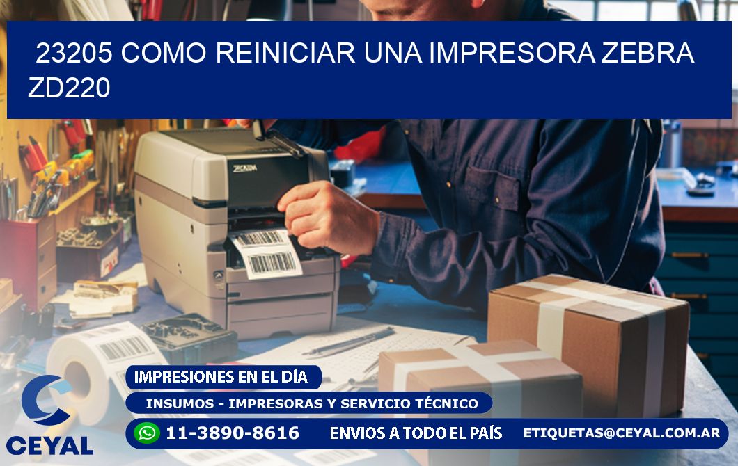23205 Como reiniciar una impresora Zebra  ZD220