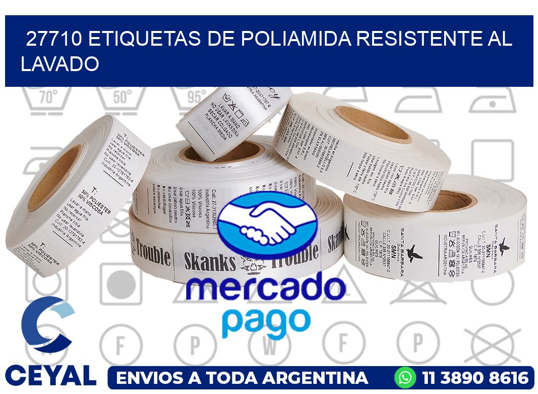 27710 Etiquetas de poliamida resistente al lavado