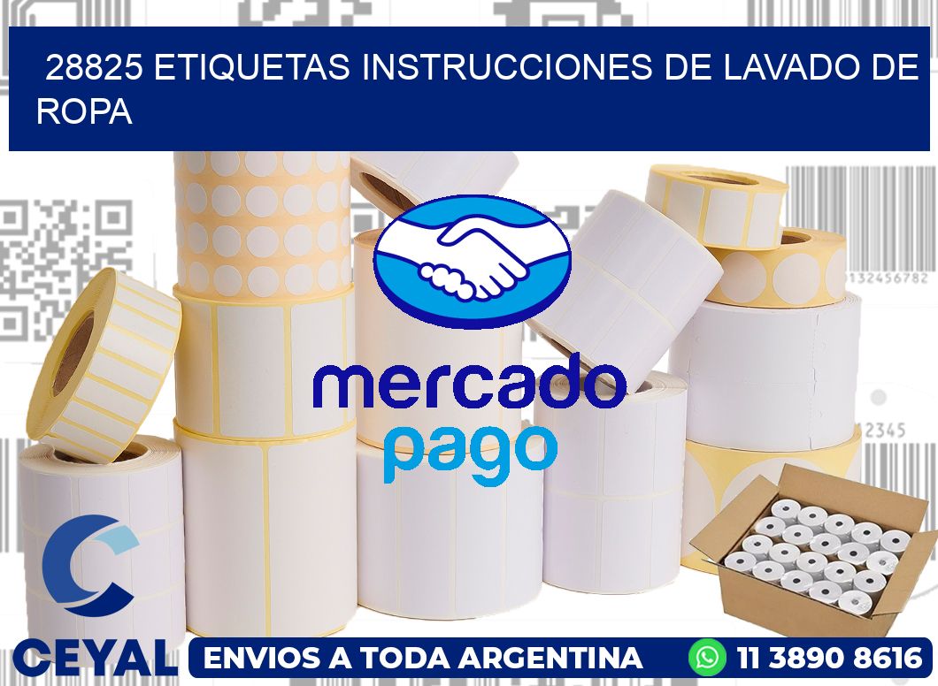 28825 etiquetas instrucciones de lavado de ropa