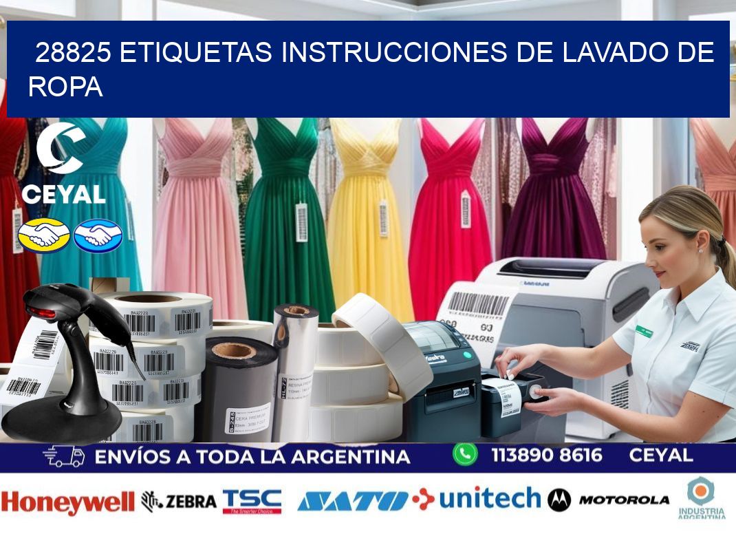 28825 etiquetas instrucciones de lavado de ropa