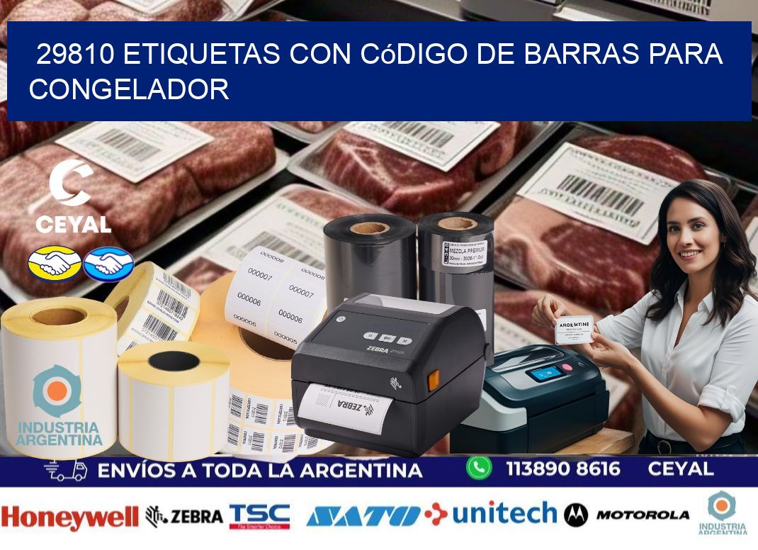 29810 Etiquetas con código de barras para congelador