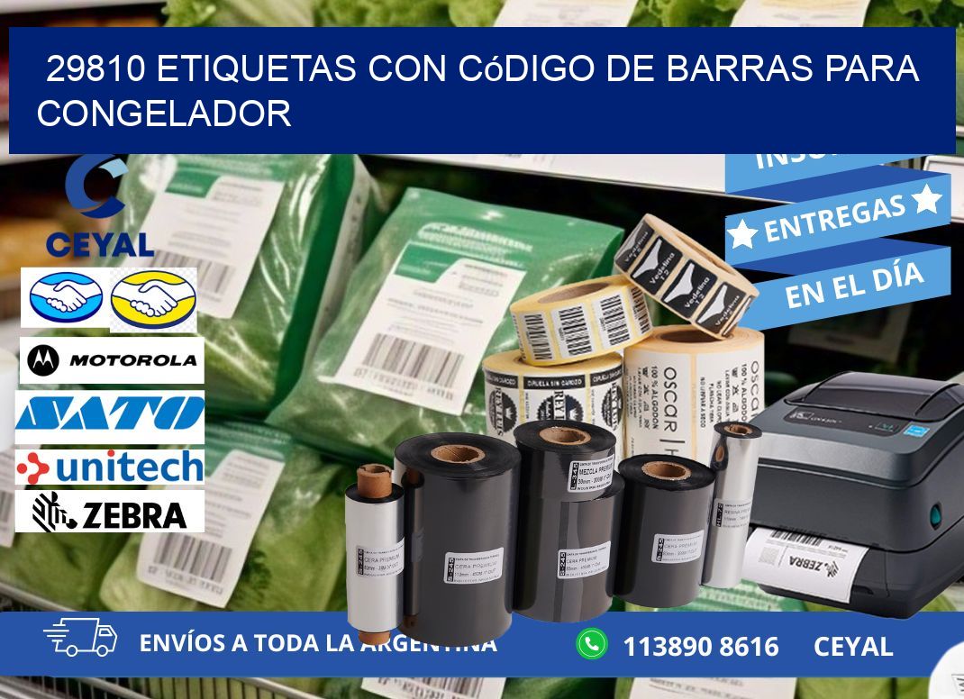 29810 Etiquetas con código de barras para congelador