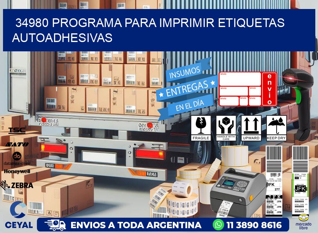 34980 Programa para imprimir etiquetas autoadhesivas