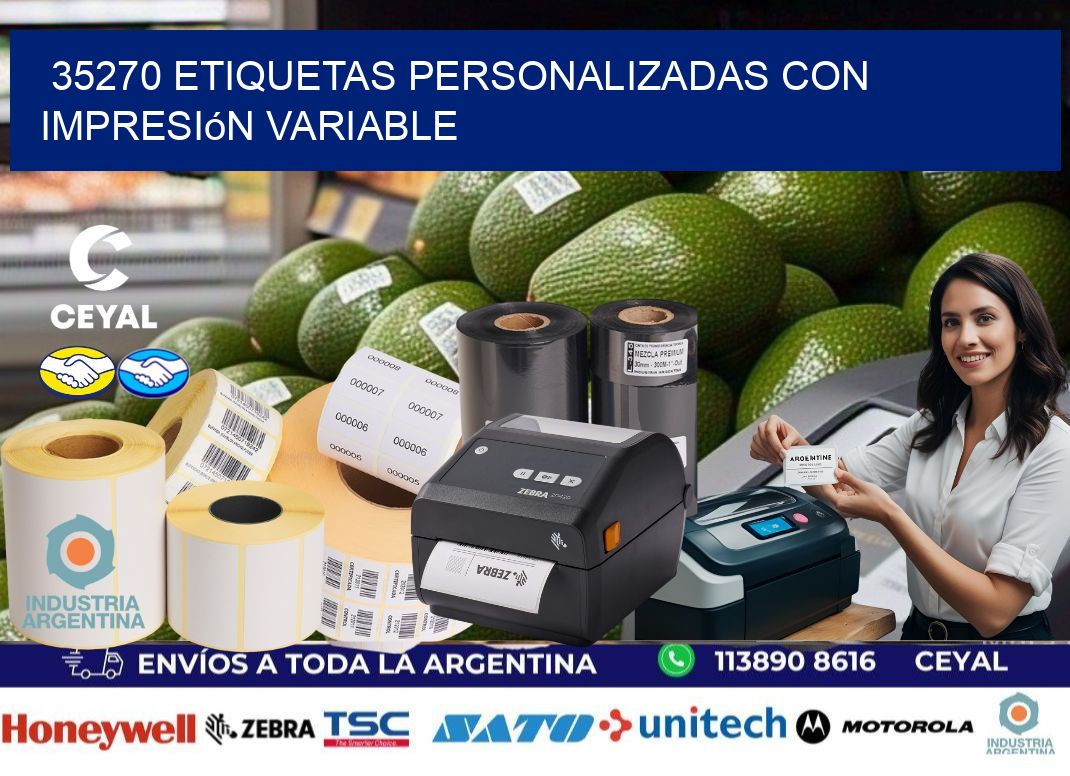 35270 etiquetas personalizadas con impresión variable