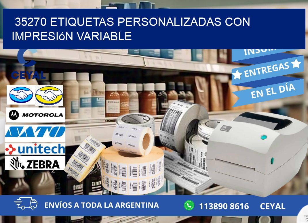 35270 etiquetas personalizadas con impresión variable