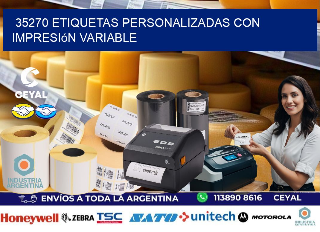 35270 etiquetas personalizadas con impresión variable