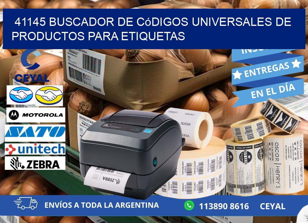 41145 Buscador de códigos universales de productos para etiquetas