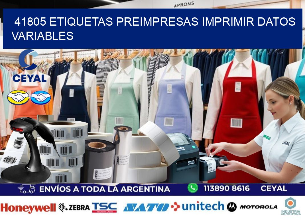 41805 Etiquetas preimpresas imprimir datos variables