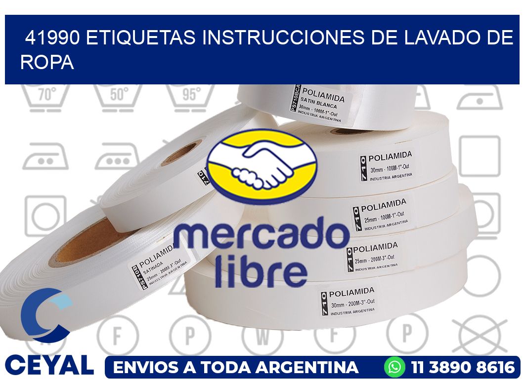 41990 etiquetas instrucciones de lavado de ropa