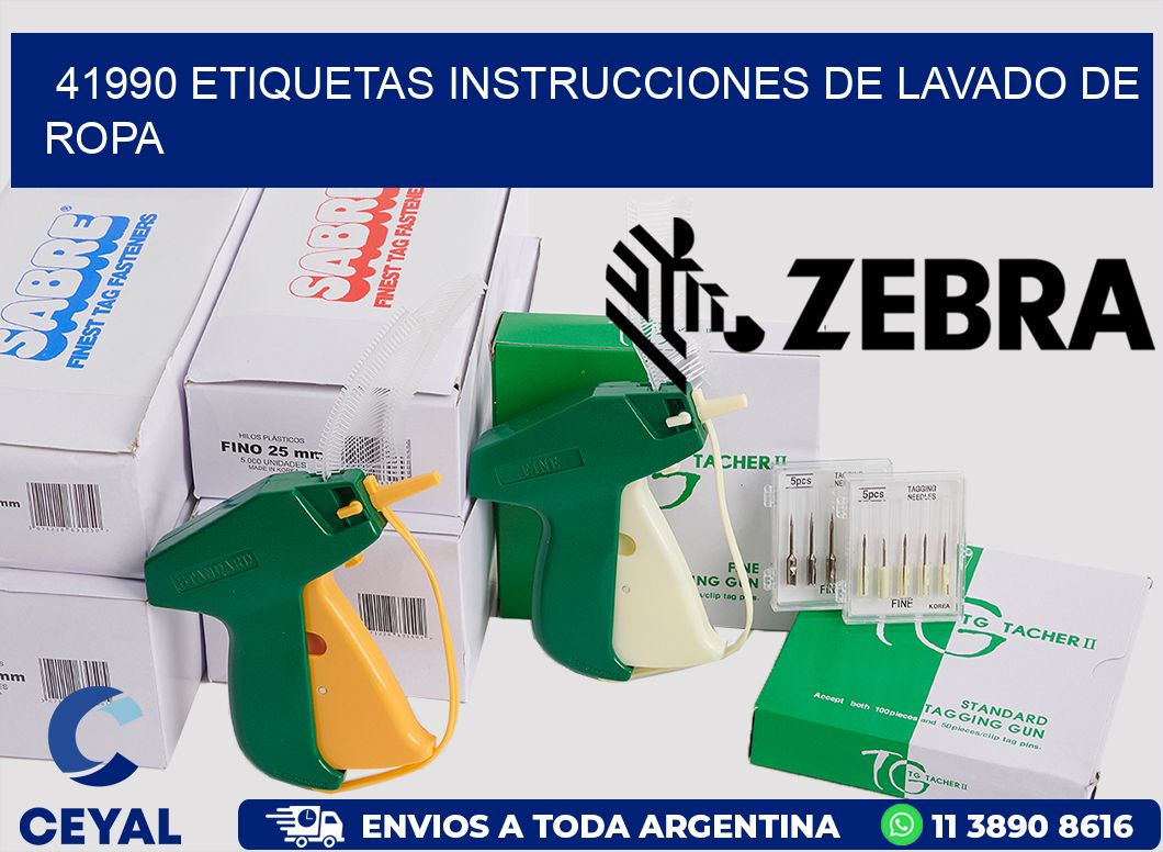 41990 etiquetas instrucciones de lavado de ropa