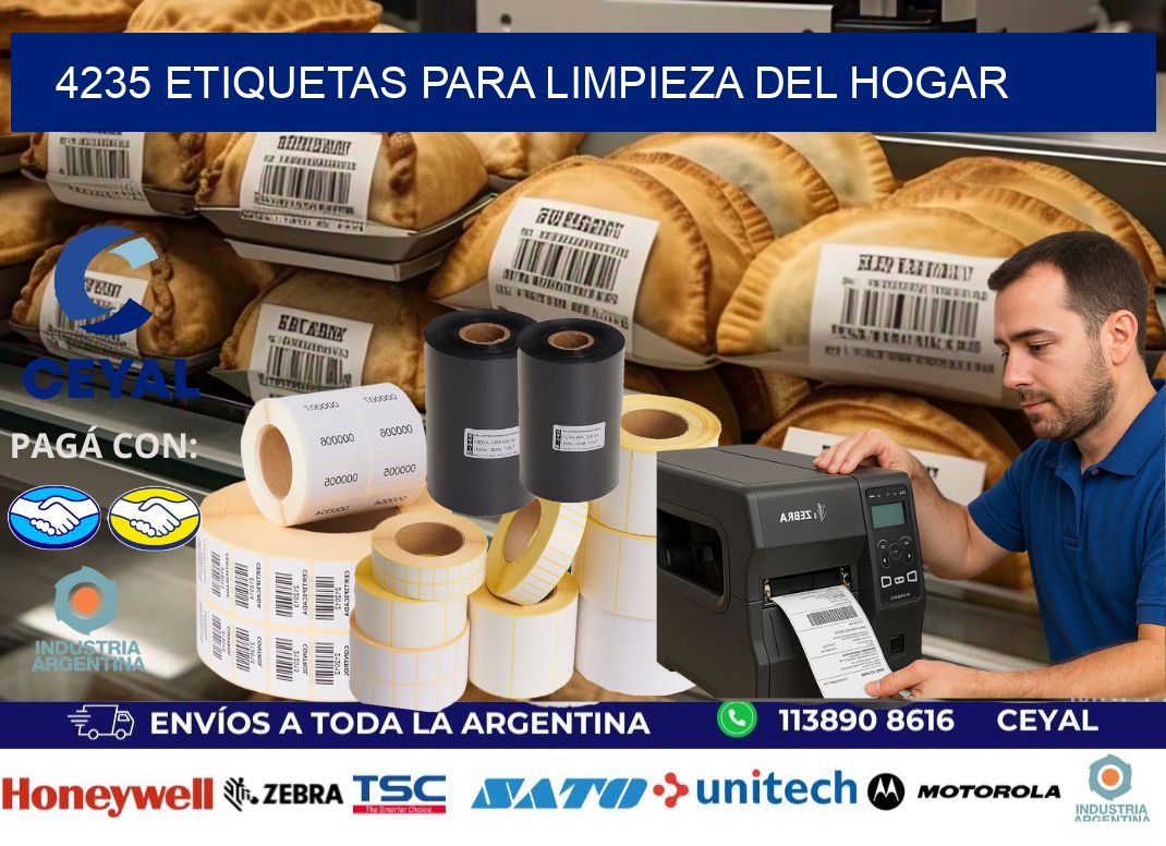 4235 Etiquetas para limpieza del hogar