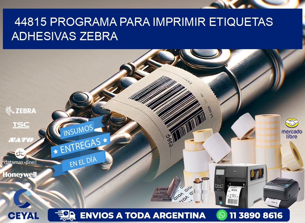 44815 Programa para imprimir etiquetas adhesivas zebra