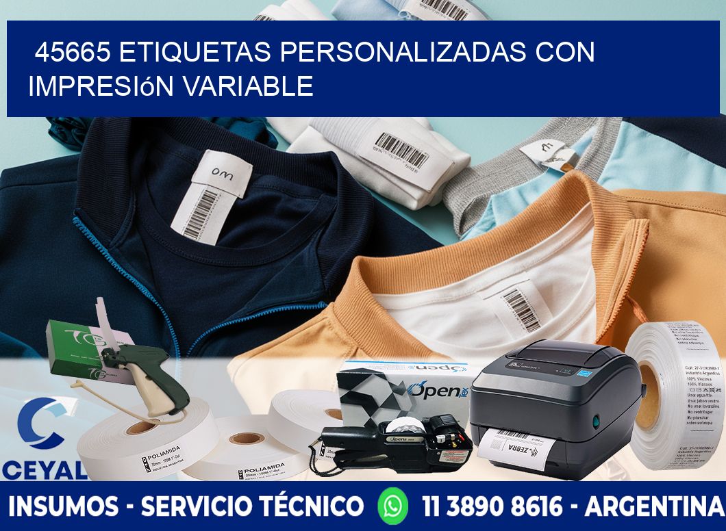 45665 etiquetas personalizadas con impresión variable