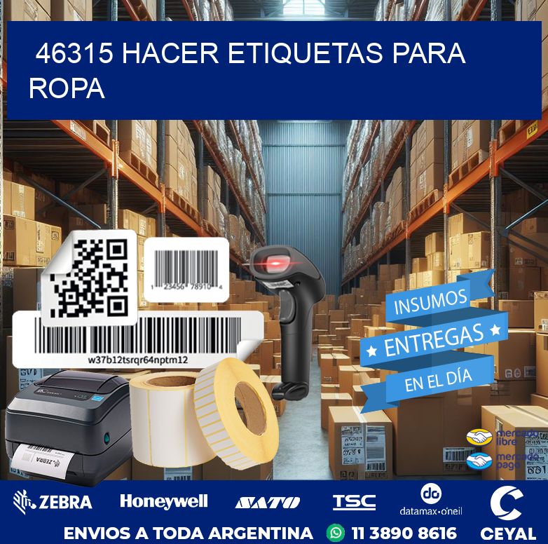 46315 Hacer etiquetas para ropa