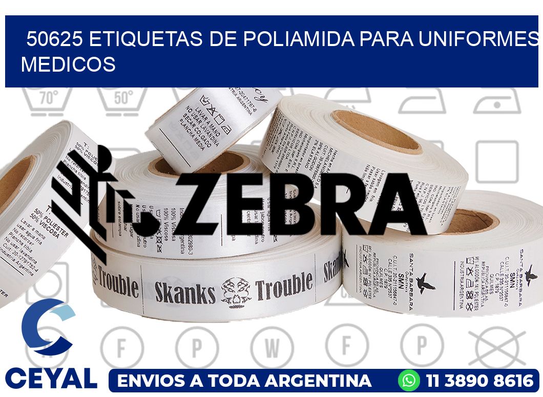 50625 Etiquetas de poliamida para uniformes medicos