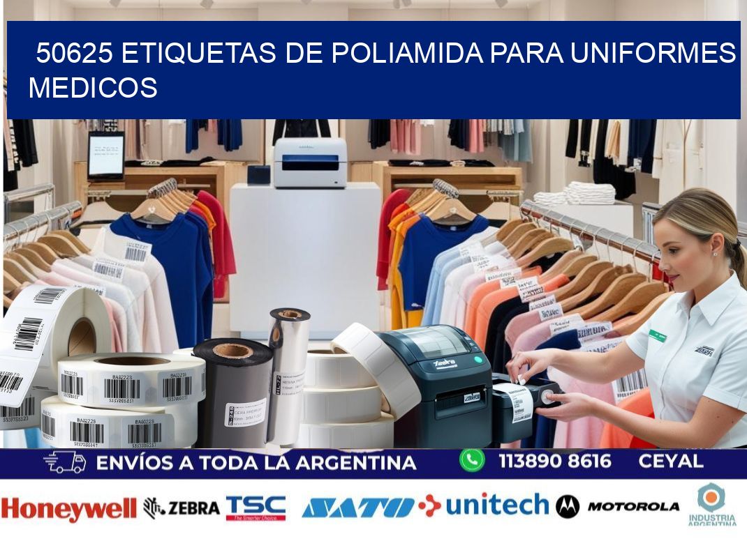50625 Etiquetas de poliamida para uniformes medicos