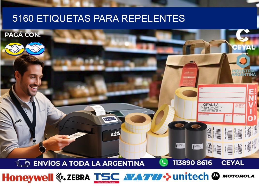 5160 Etiquetas para repelentes
