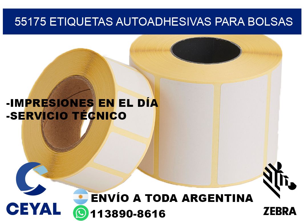 55175 etiquetas autoadhesivas para bolsas