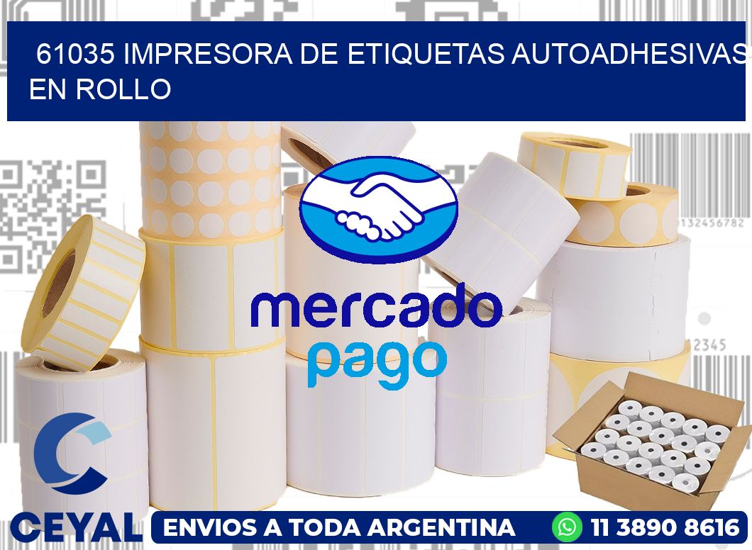 61035 impresora de etiquetas autoadhesivas en rollo