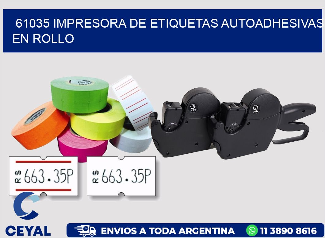 61035 impresora de etiquetas autoadhesivas en rollo