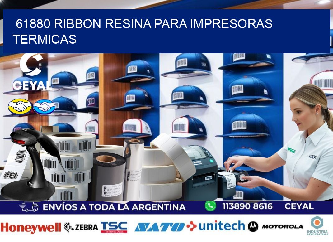 61880 ribbon resina para impresoras termicas