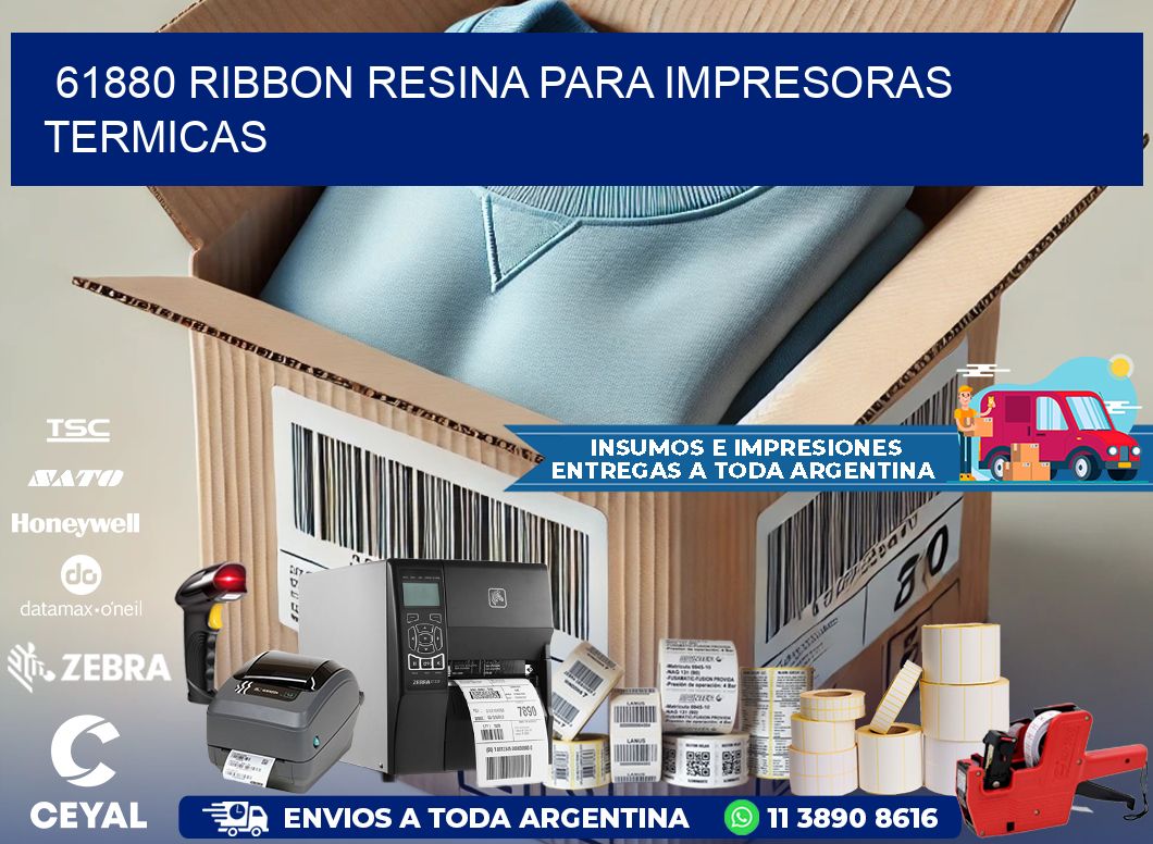 61880 ribbon resina para impresoras termicas