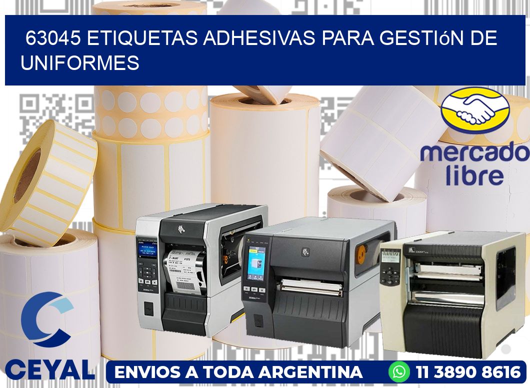 63045 Etiquetas adhesivas para gestión de uniformes