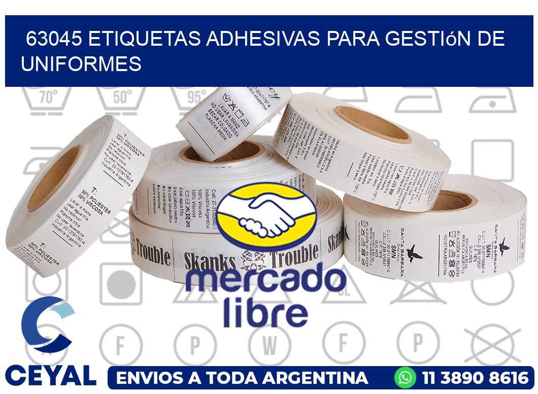 63045 Etiquetas adhesivas para gestión de uniformes