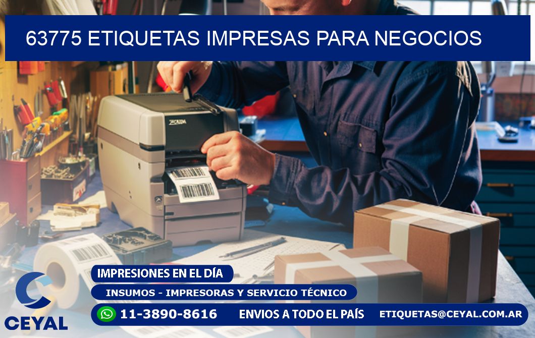 63775 etiquetas impresas para negocios